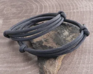 Paracord Double Adjustable Bracelet Black