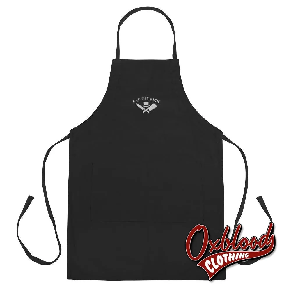 "Eat the Rich" Embroidered Apron - Working Class Punk Chefs