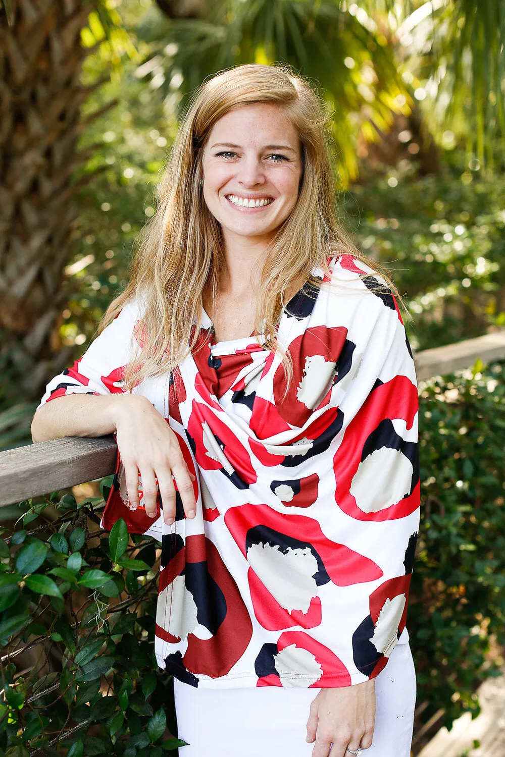 Red Gameday Cheetah Shawl