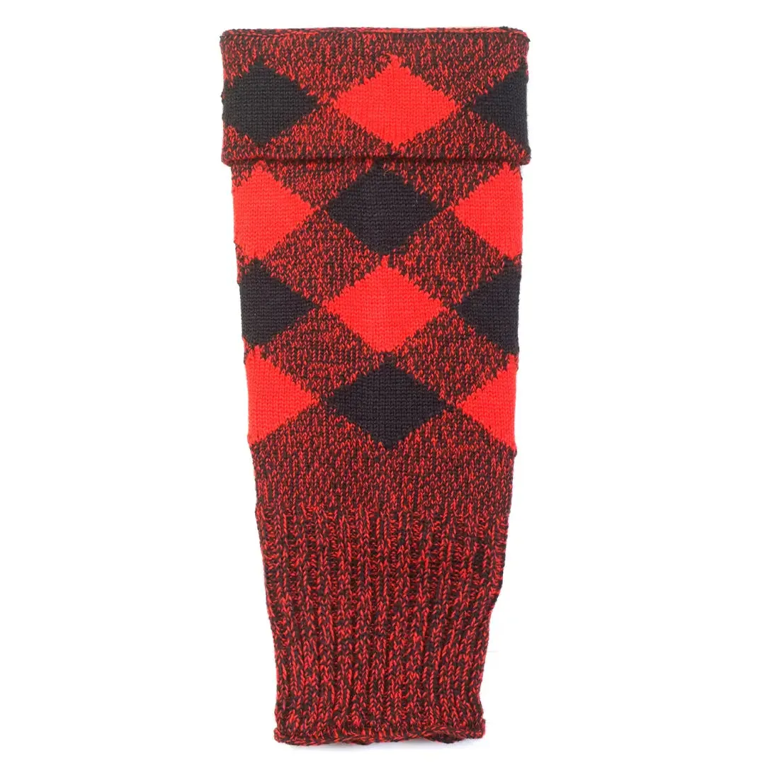 Regimental Half Hose - Red/Black by House of Cheviot