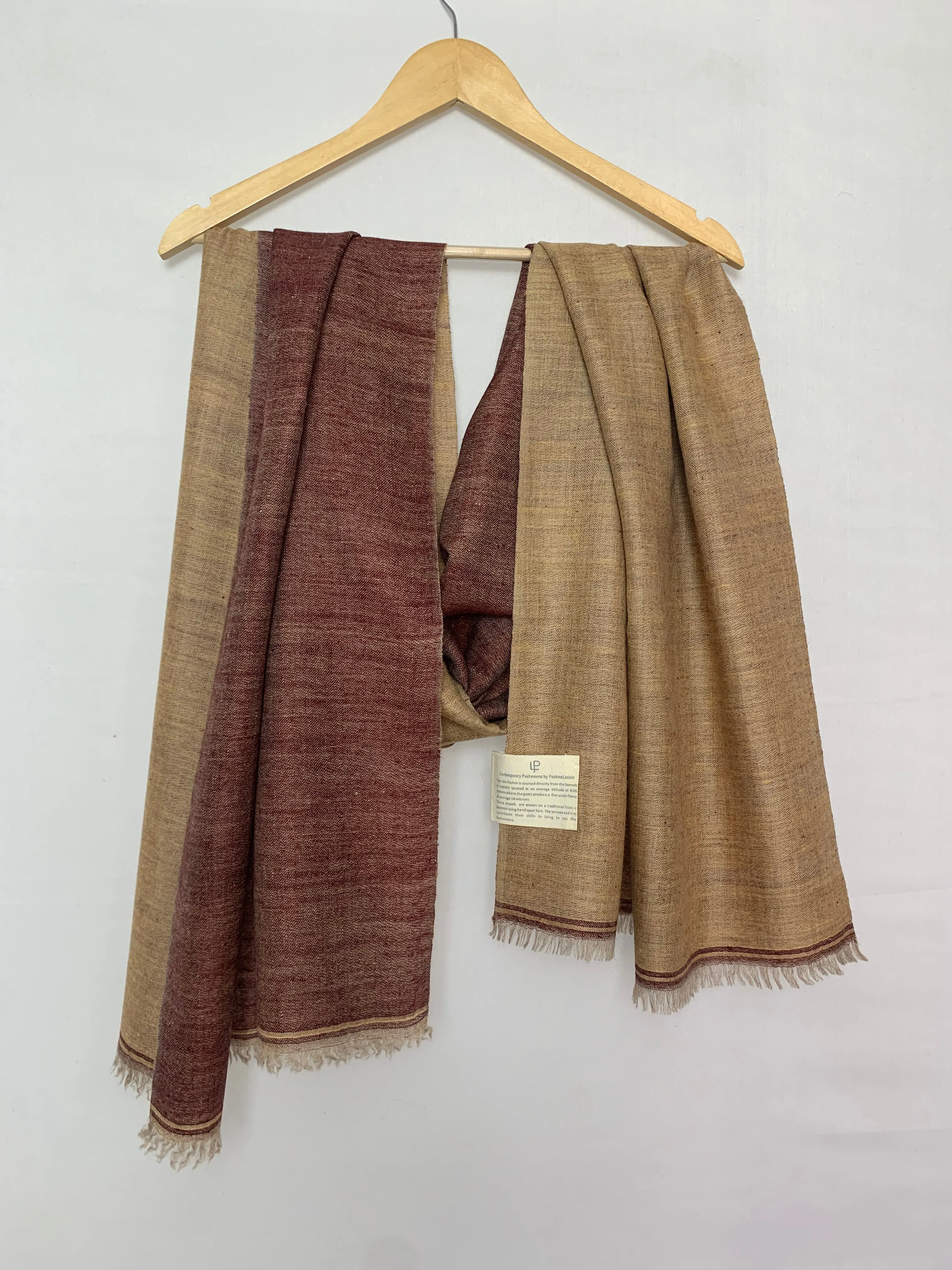 Sabaah Burgundy Reversible Cashmere Stole