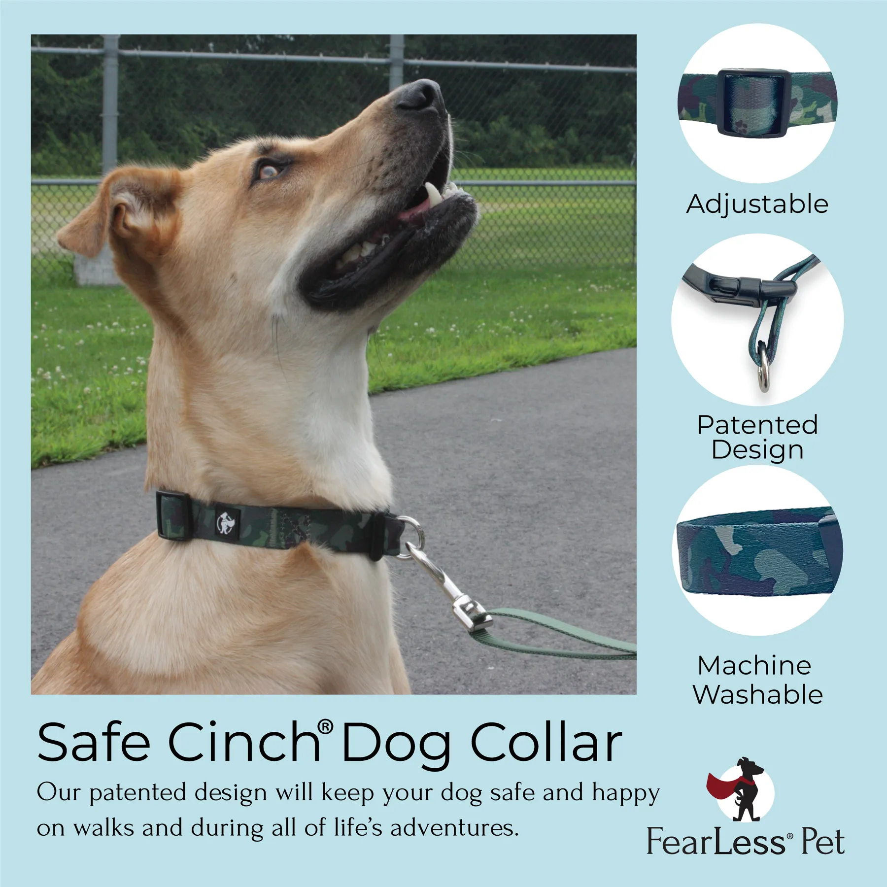 Safe Cinch Collar - Green Camo