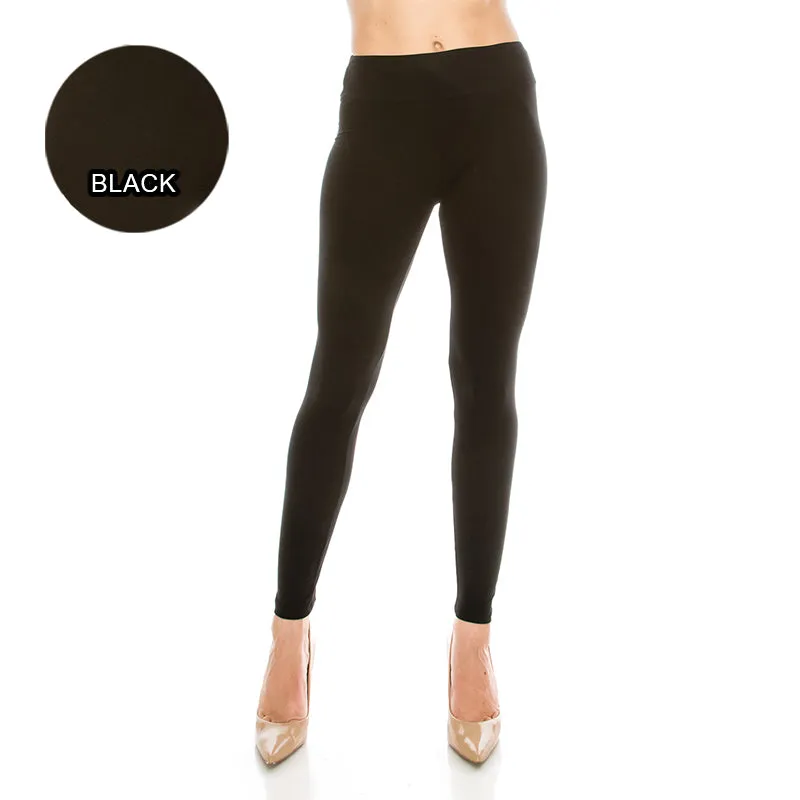 Solid Color High Waist Yoga Ultra Soft Leggings (Regular/Plus Size)