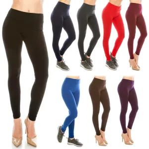 Solid Color High Waist Yoga Ultra Soft Leggings (Regular/Plus Size)