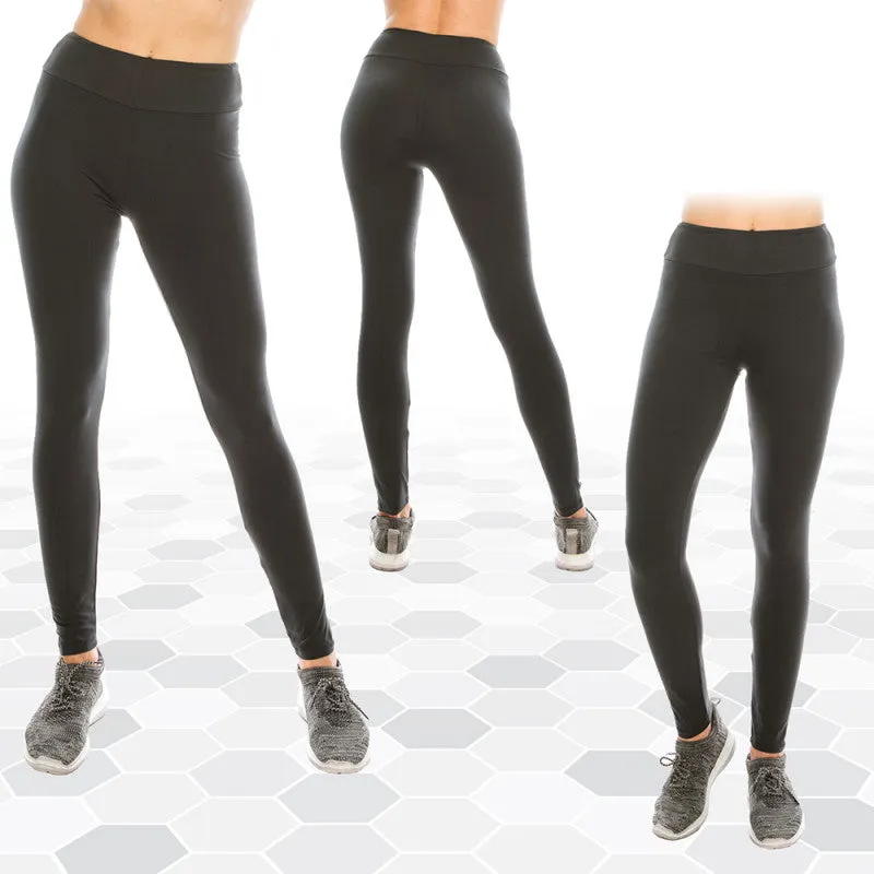 Solid Color High Waist Yoga Ultra Soft Leggings (Regular/Plus Size)