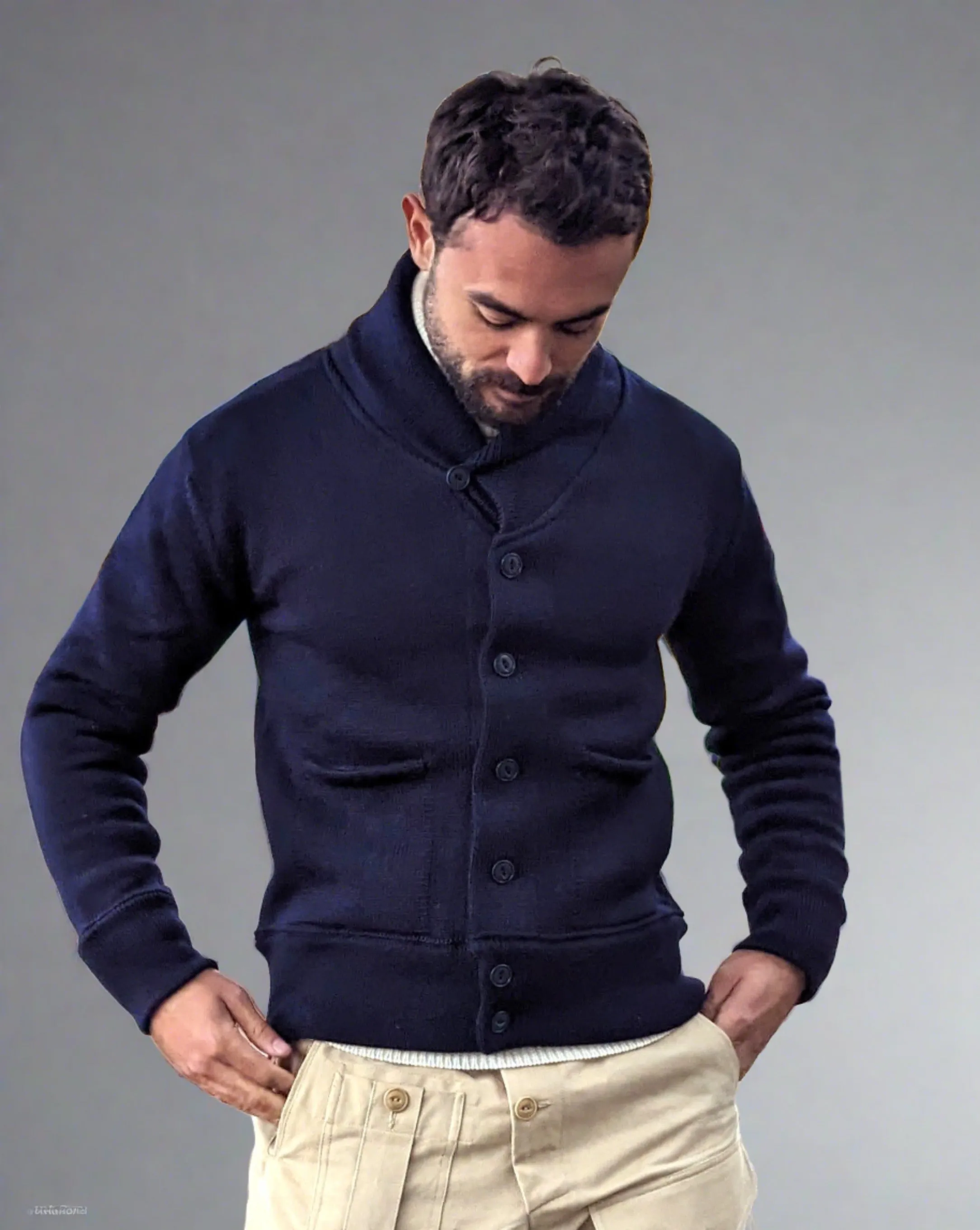 THE VOYAGER CARDIGAN - NAVY BLUE