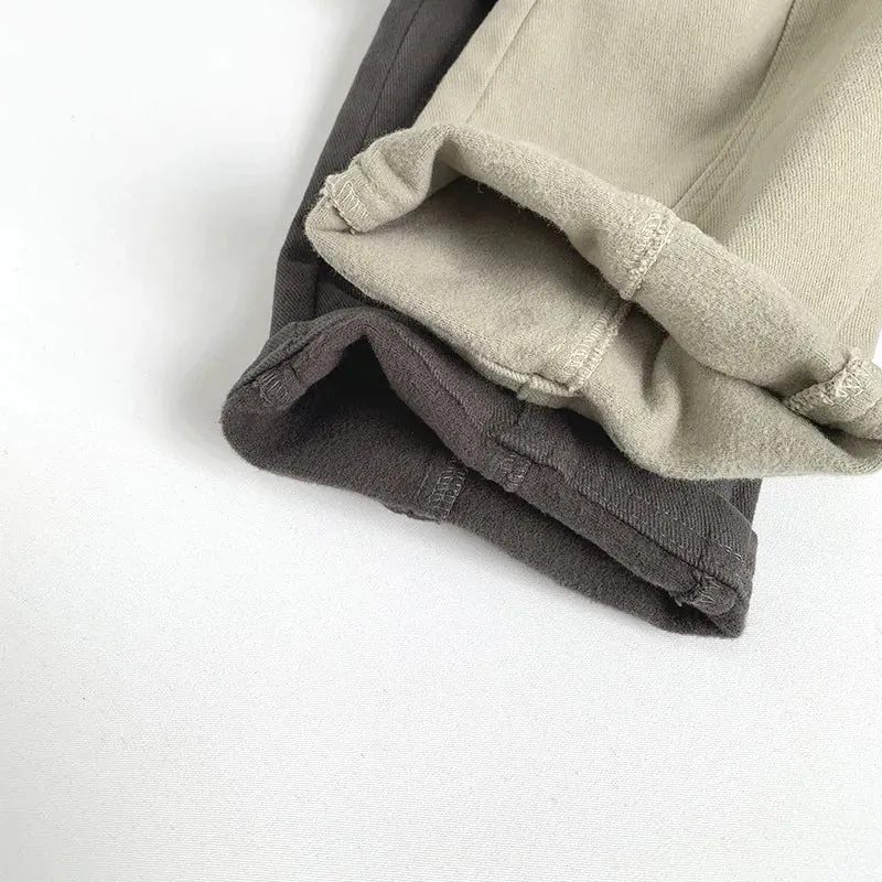 Thick Cargo Solid Pants