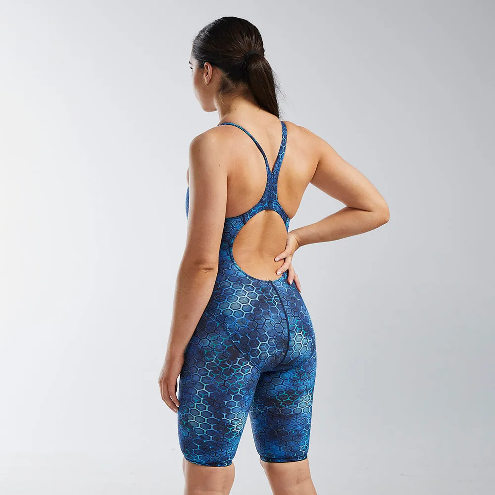 TYR Thresher™ Open Back Swimsuit - Blue Akurra