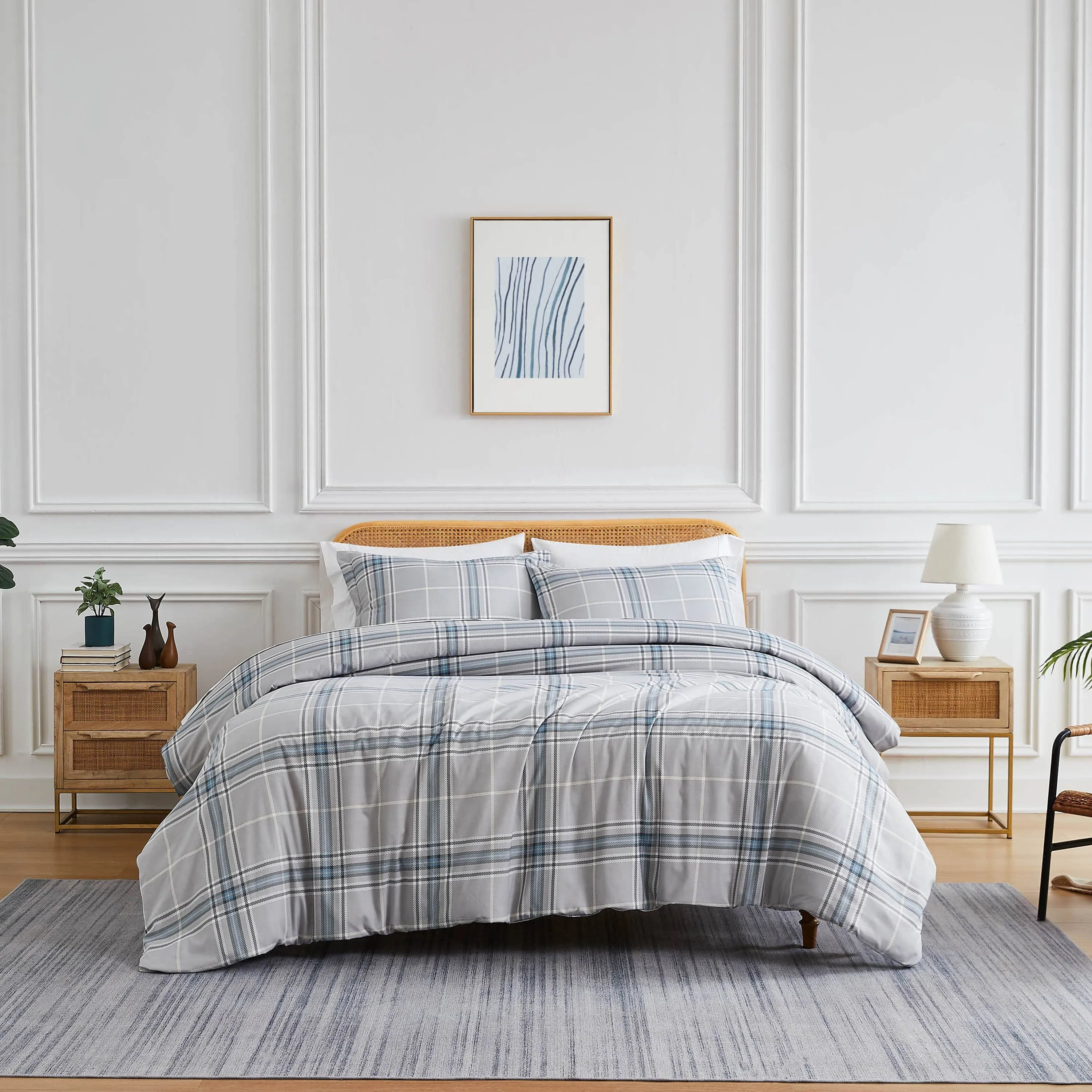 Vilano Plaid Duvet Cover Set