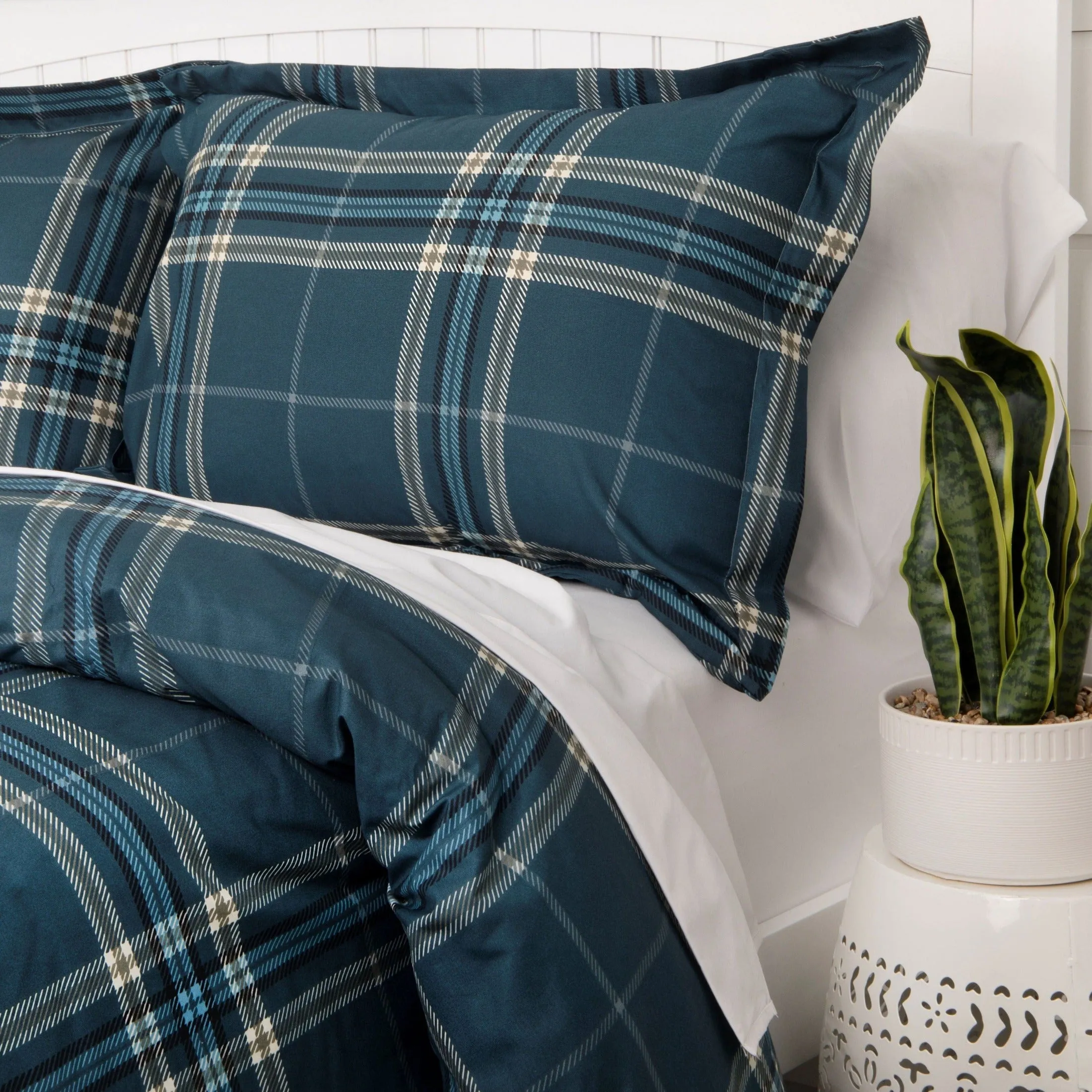 Vilano Plaid Duvet Cover Set