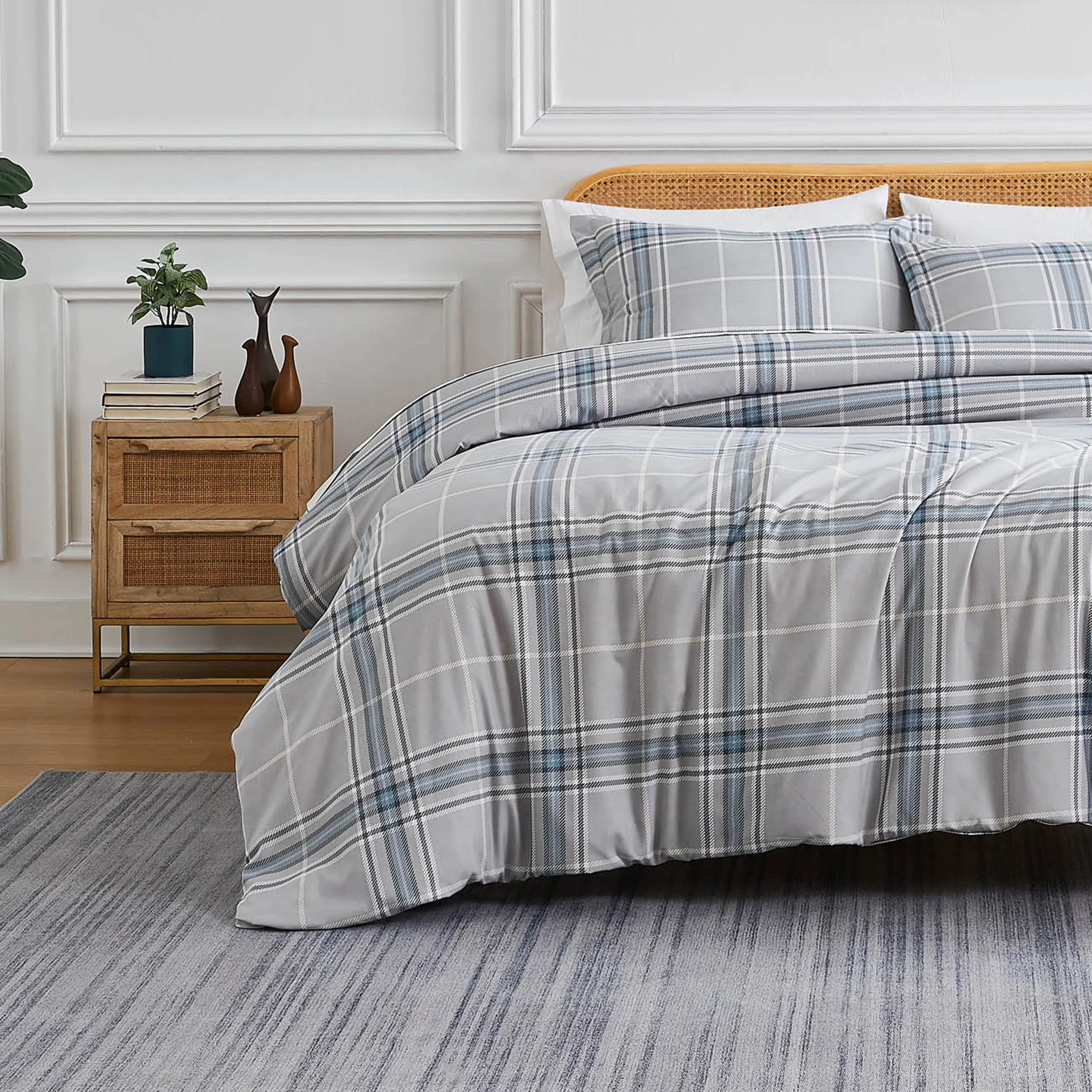 Vilano Plaid Duvet Cover Set