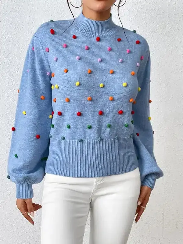 Women’s Color Beaded Women’s Knitwear Women’s Fashion Sweater