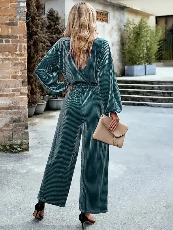 women’s velvet fashion suit women’s casual two-piece set