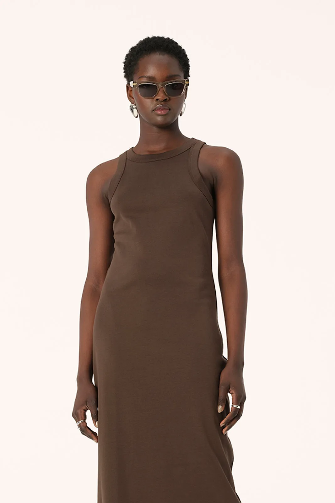 Zoe Tank Dress Chocolate