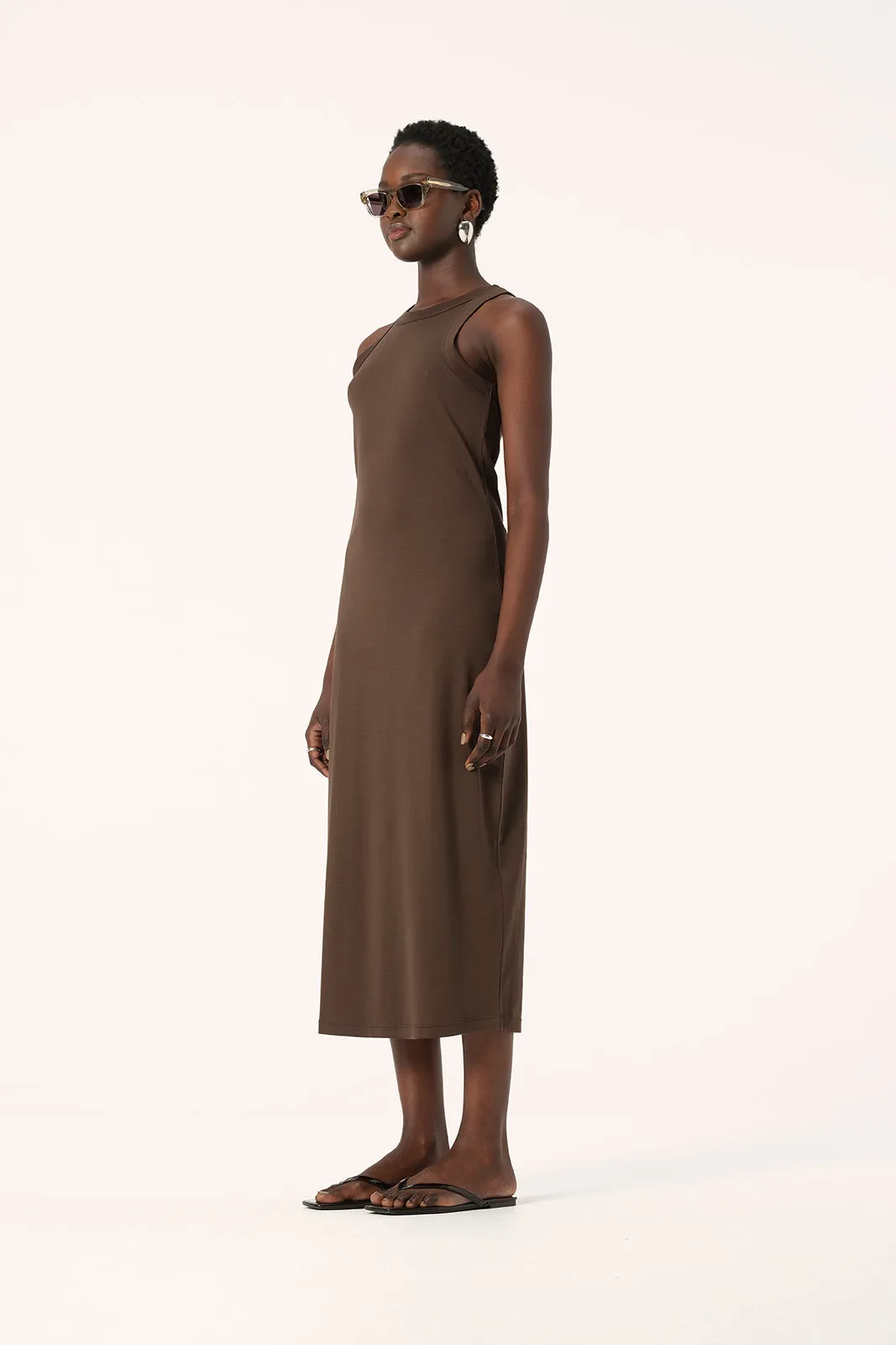 Zoe Tank Dress Chocolate